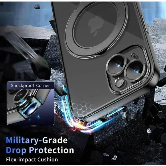 Magnetic for Case with Invisible Stand Compatible with iPhone 13 Pro Purple - Picture 7 of 12